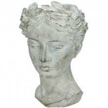 Кашпа бюст 17х27см сива